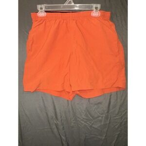 LL  Bean Swim Trunks Men's Medium Mesh Lined 100% Orange Shorts 215657 M